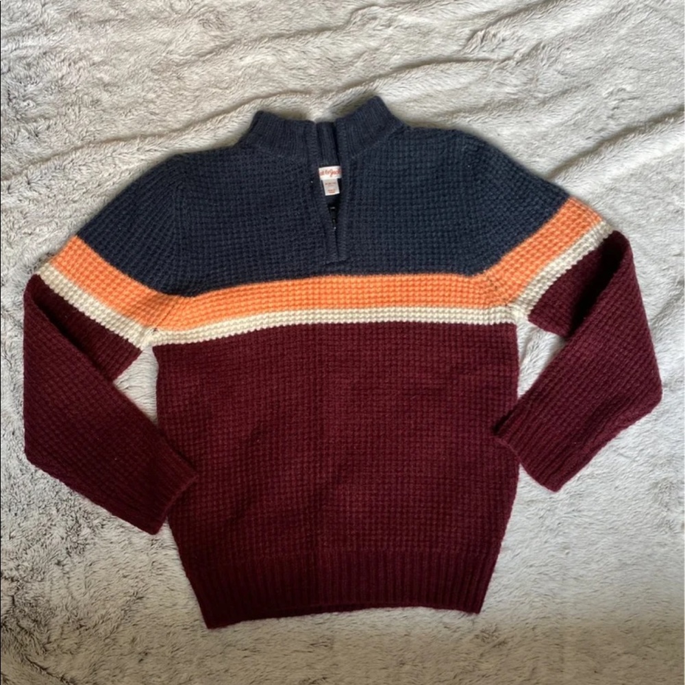 Cat & Jack Boys 1/4 Zip Sweater Size Medium